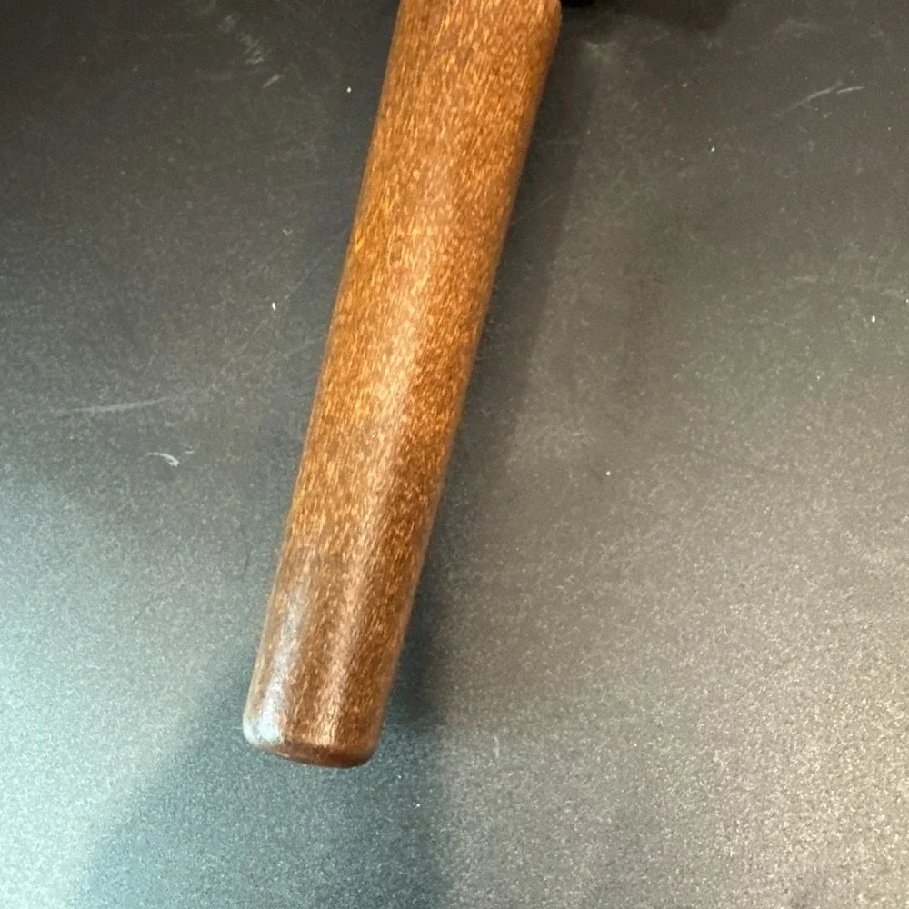 Vintage Edlund Co Hand Twist Can Opener Walnut Handle Mid-Century Modern